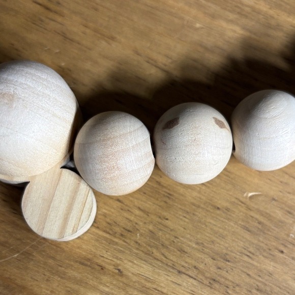 Disney Mickey Mouse Wooden Bead Garland w/Tassels Decor Accent 39" GIFT NEW - Picture 8 of 9